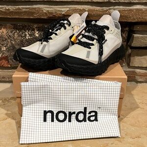 Norda 001 Cinder Ivory and Black Trail Running Shoes